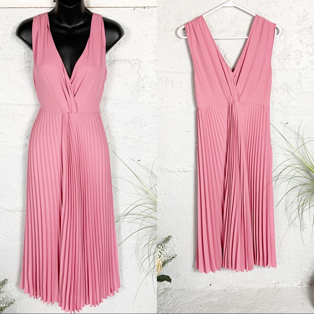 Vince Twist Front Pleated Midi Dress - Picture 8 of 16